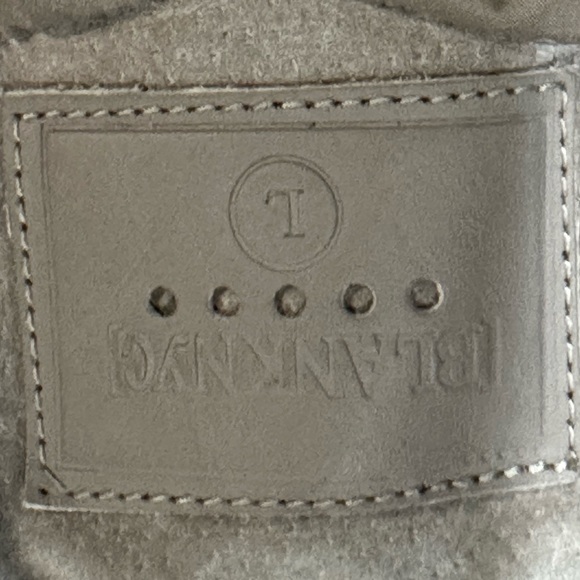 Blank NYC Leather Stone Suede Front Zip Motorcycle Vest Size Large - Picture 4 of 6